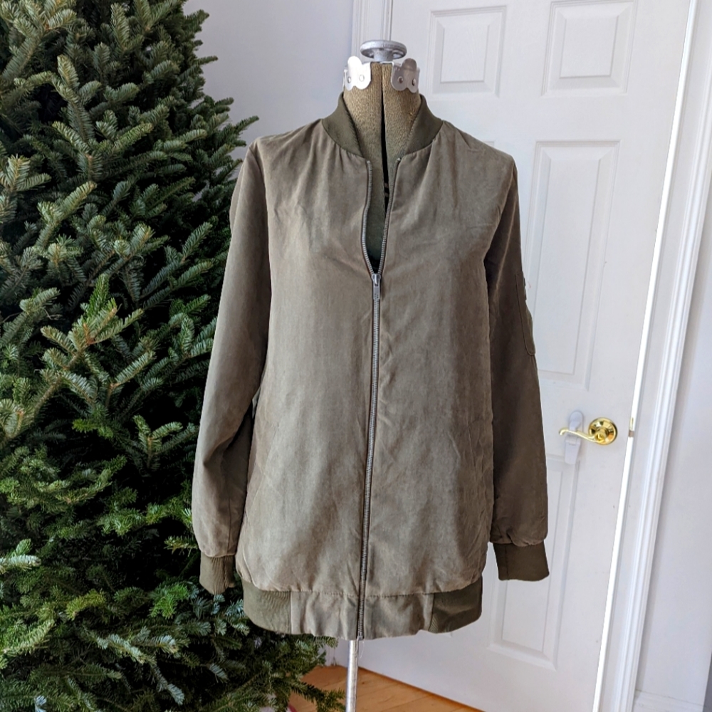 Olive Green Bomber Jacket